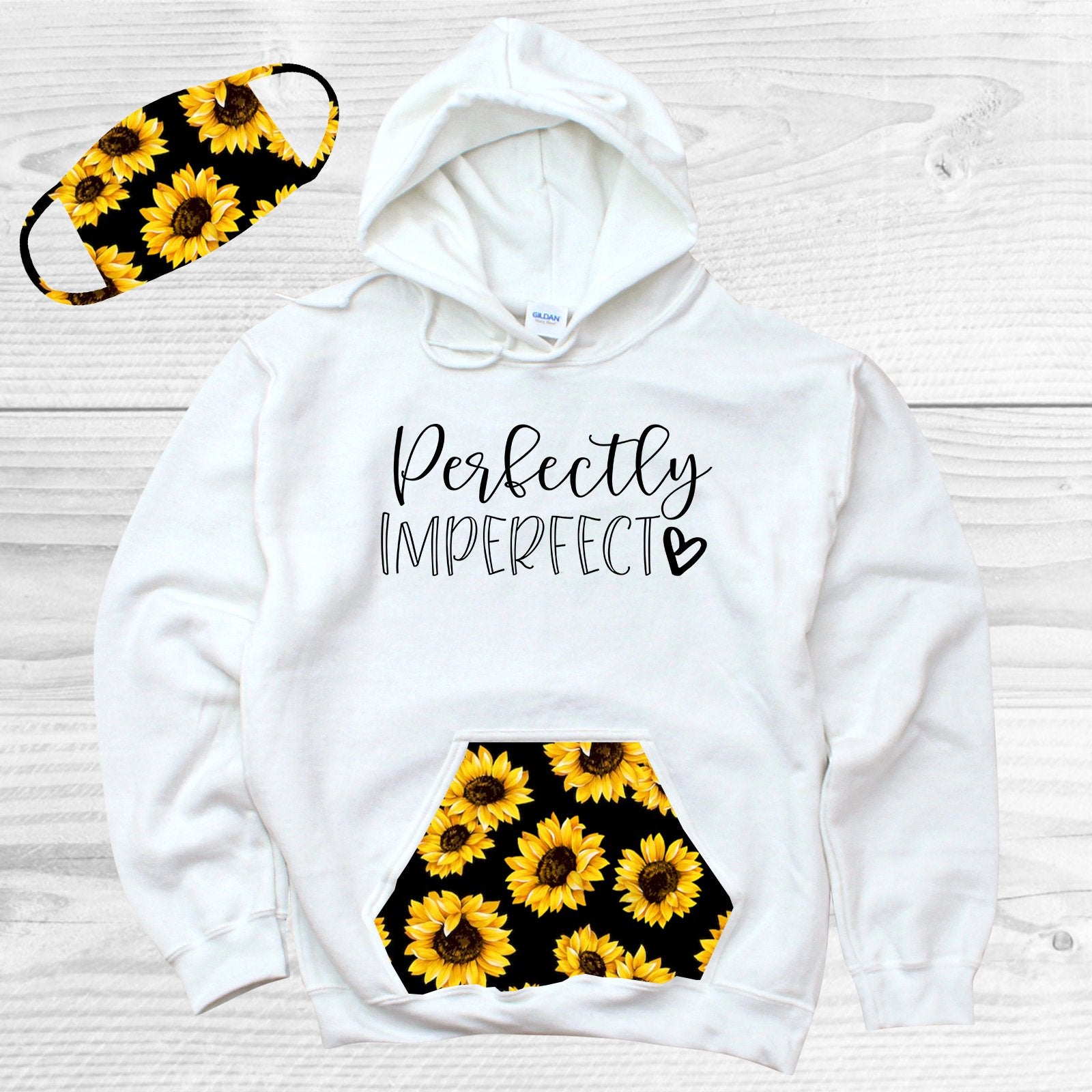 Perfectly Imperfect Pattern Pocket Hoodie Graphic Tee