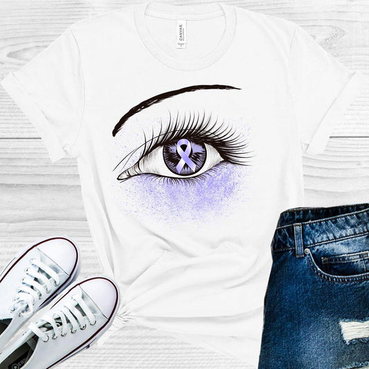 Periwinkle Ribbon Awareness Eye Graphic Tee Graphic Tee