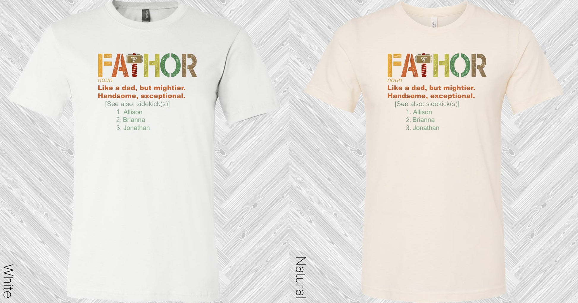 Personalized Father Graphic Tee Graphic Tee