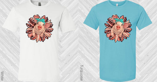 Pig Sunflower Graphic Tee Graphic Tee