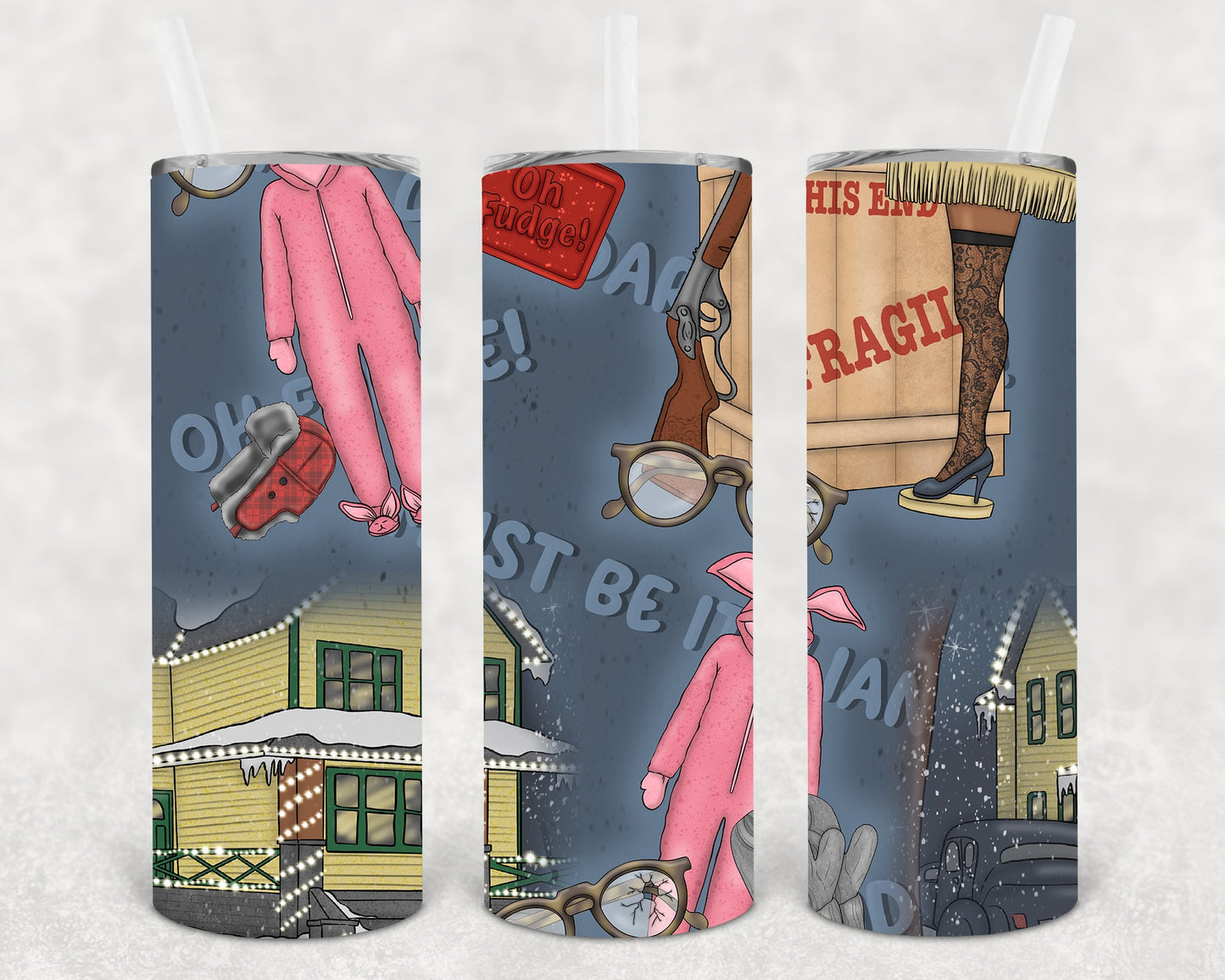 Pink Nightmare 20 Oz Skinny Tumbler