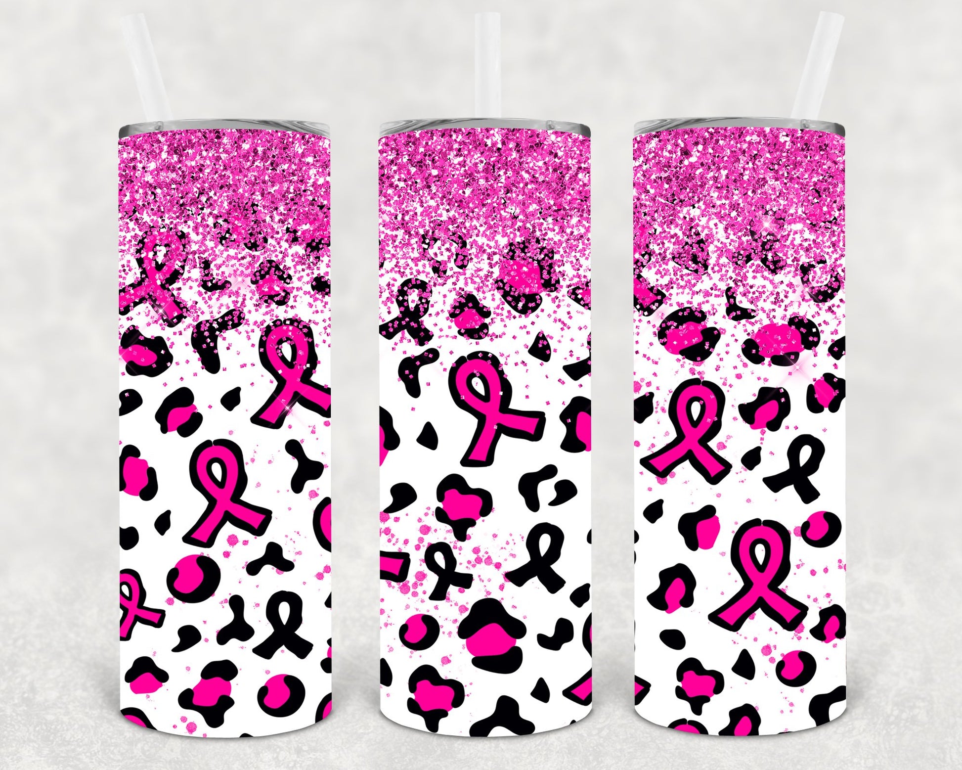 Pink Ribbon 20 Oz Skinny Tumbler