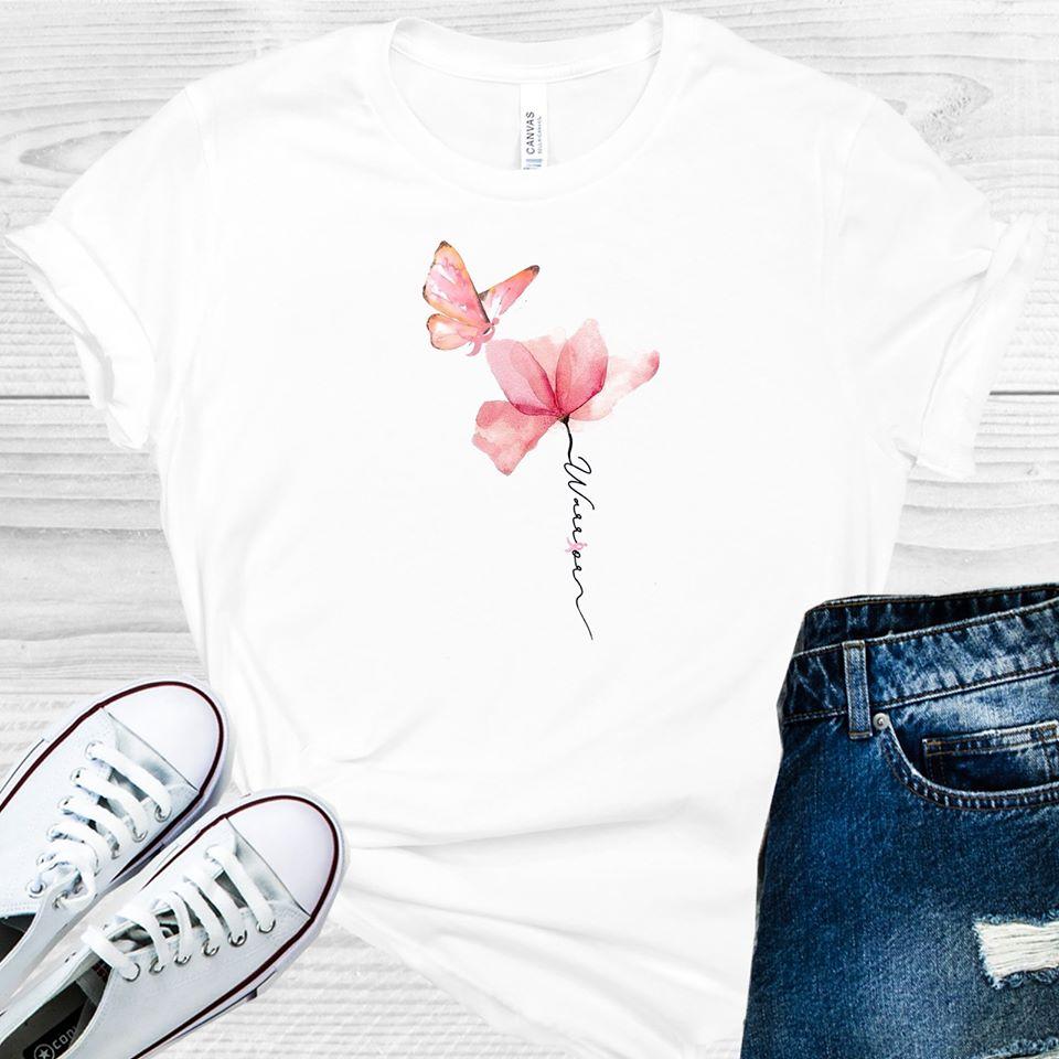 Pink Ribbon Warrior Graphic Tee Graphic Tee