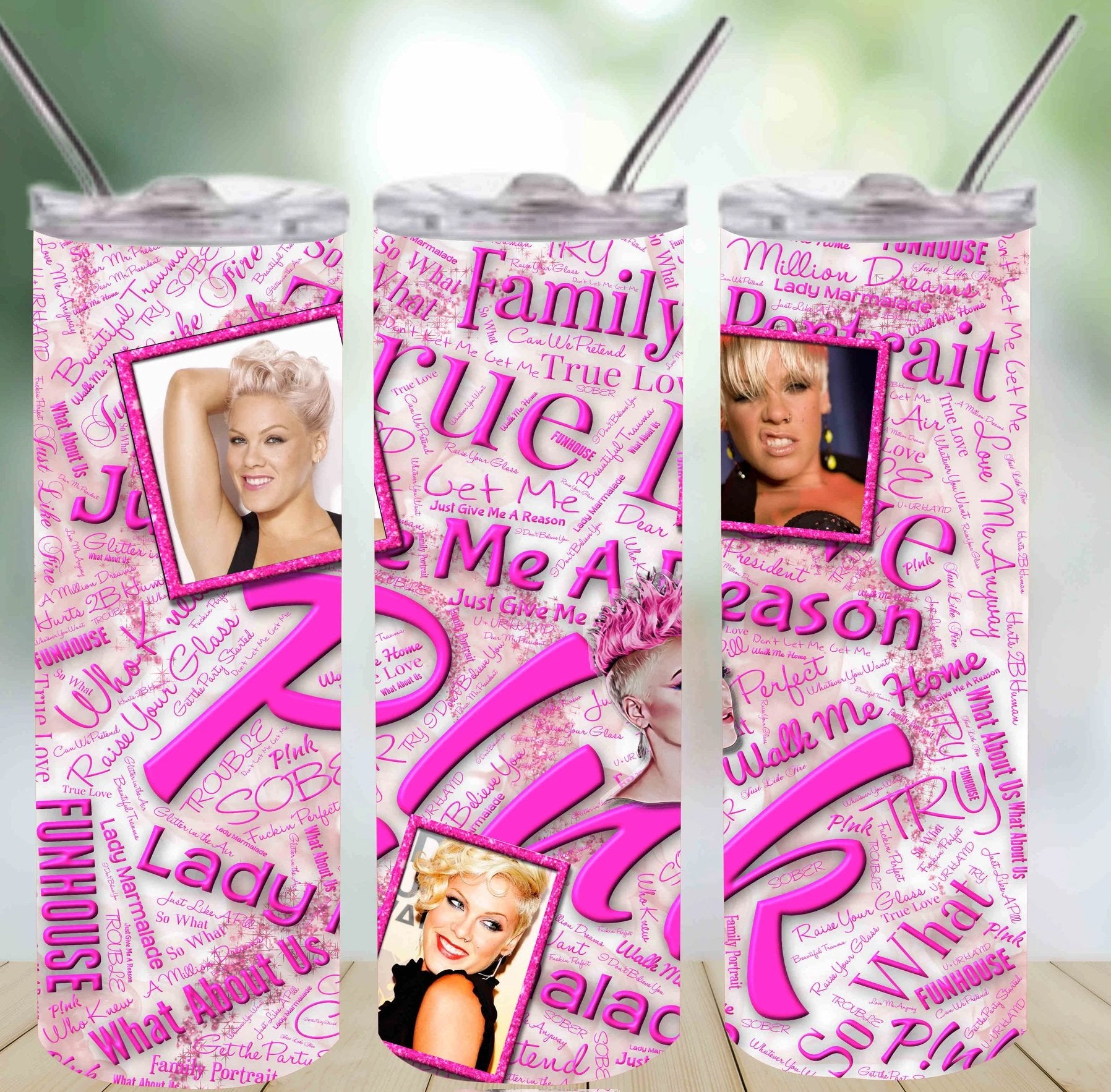 Pink 20 Oz Skinny Tumbler