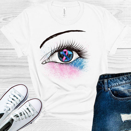 Pink & Blue Ribbon Awareness Eye Graphic Tee Graphic Tee