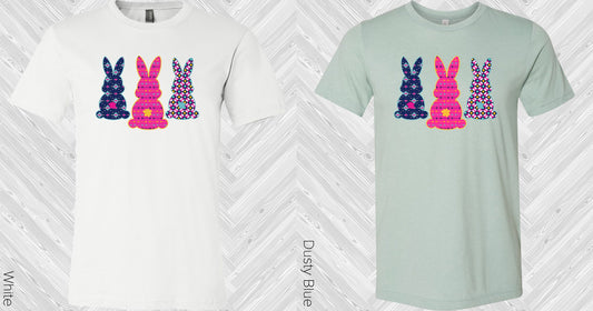 Pink And Blue Bunnies Graphic Tee Graphic Tee