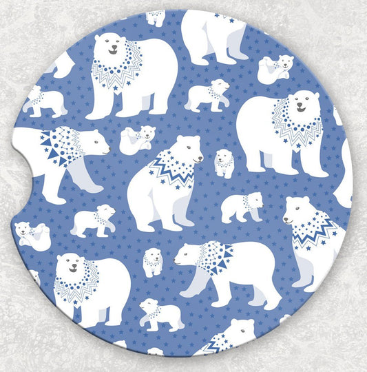 Car Coaster Set - Polar Bears