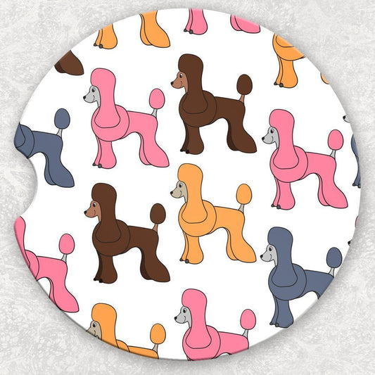 Car Coaster Set - Poodles