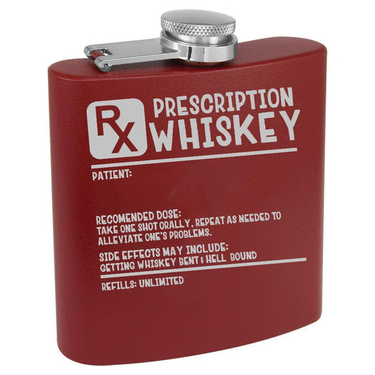 Prescription Whiskey 6 Oz Engraved Flask Polar Camel