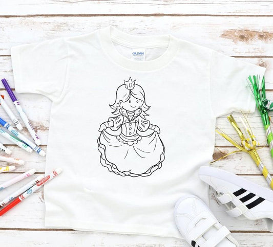 Princess Coloring Graphic Tee Graphic Tee