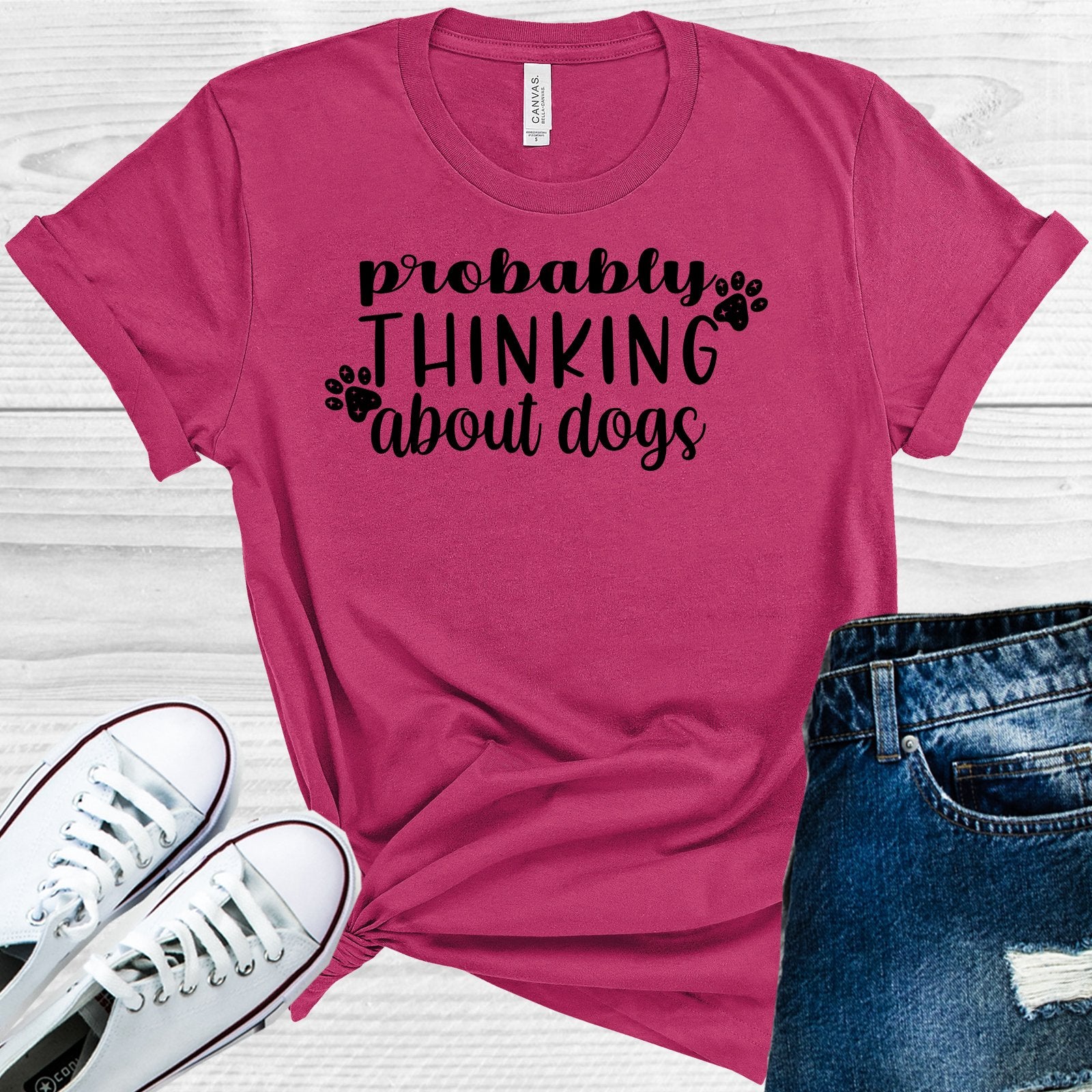 Probably Thinking About Dogs Graphic Tee Graphic Tee