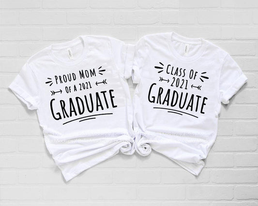 Proud Mom Of A 2021 Graduate Graphic Tee Graphic Tee