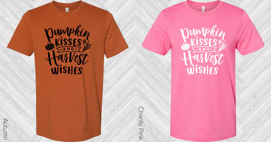 Pumpkin Kisses And Harvest Wishes Graphic Tee Graphic Tee