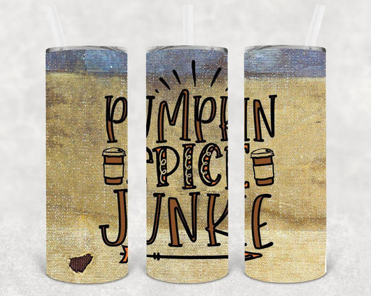 Pumpkin Spice Junkie 20 Oz Skinny Tumbler