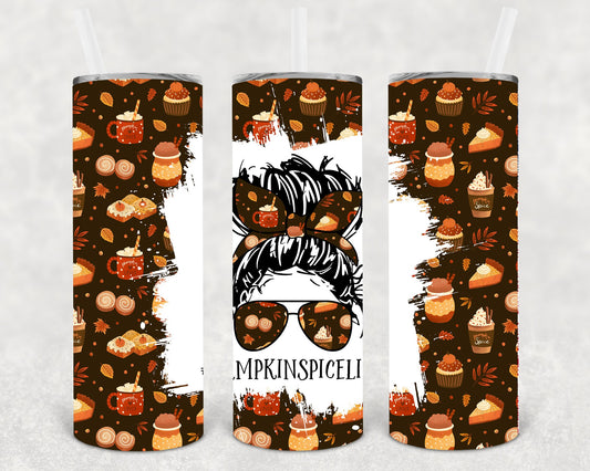 Pumpkin Spice Life 20 Oz Skinny Tumbler