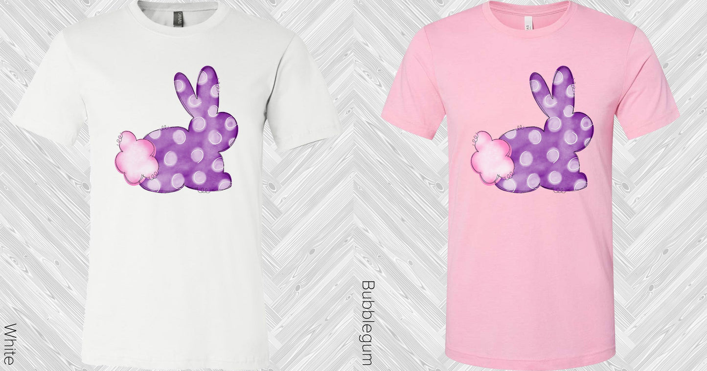 Purple Polka Dot Bunny Graphic Tee Graphic Tee