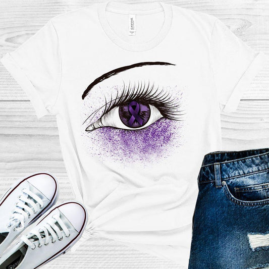 Purple Ribbon Awareness Eye Graphic Tee Graphic Tee