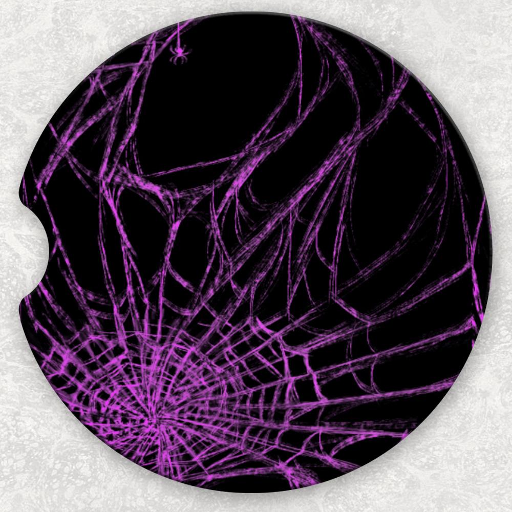 Car Coaster Set - Purple Web
