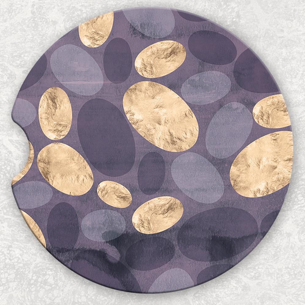 Car Coaster Set - Purple And Gold