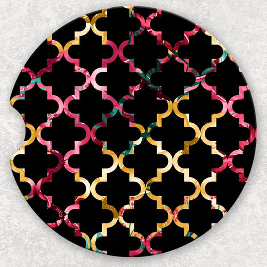 Car Coaster Set - Quatrefoil