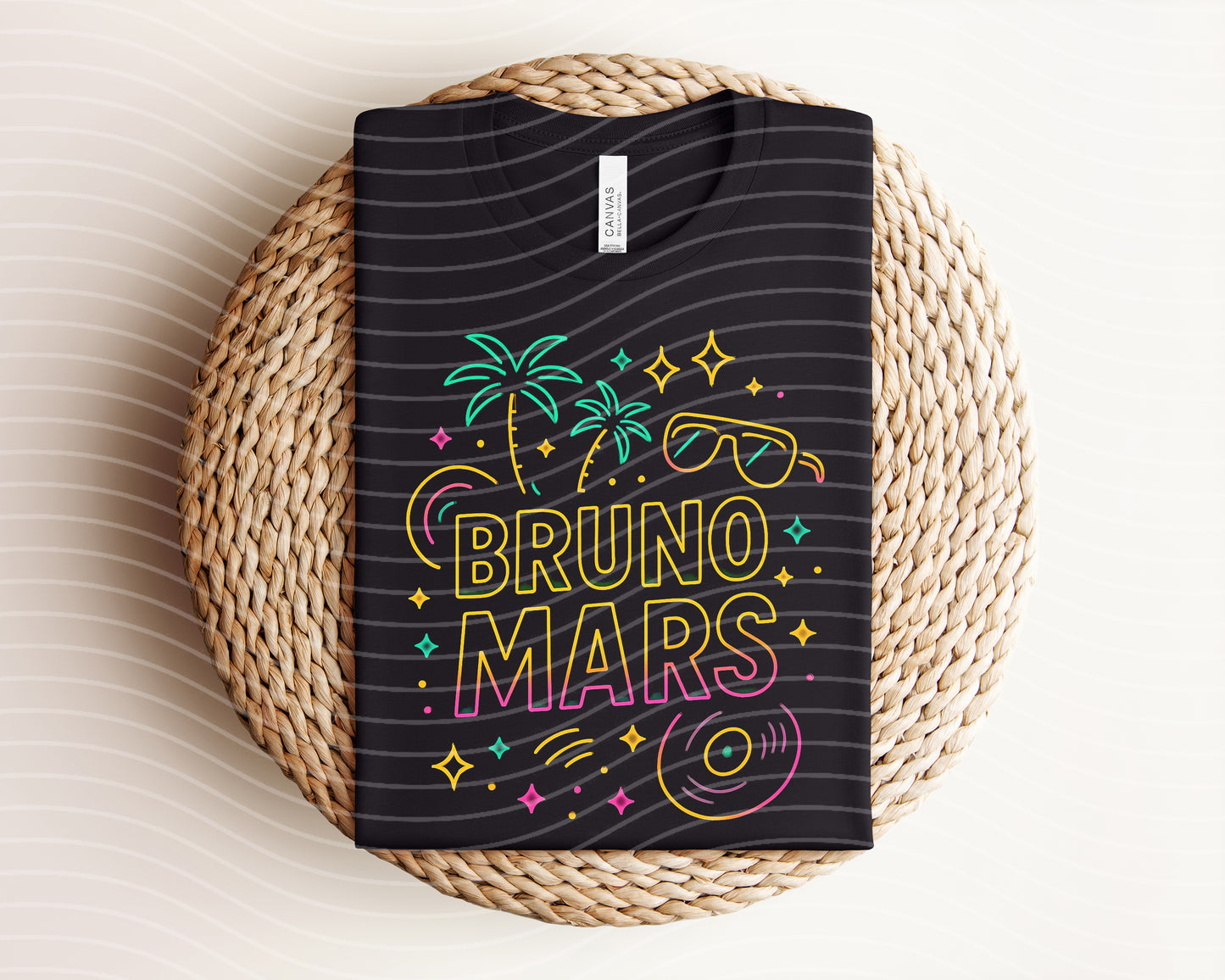 Bruno Mars Neon Graphic Tee