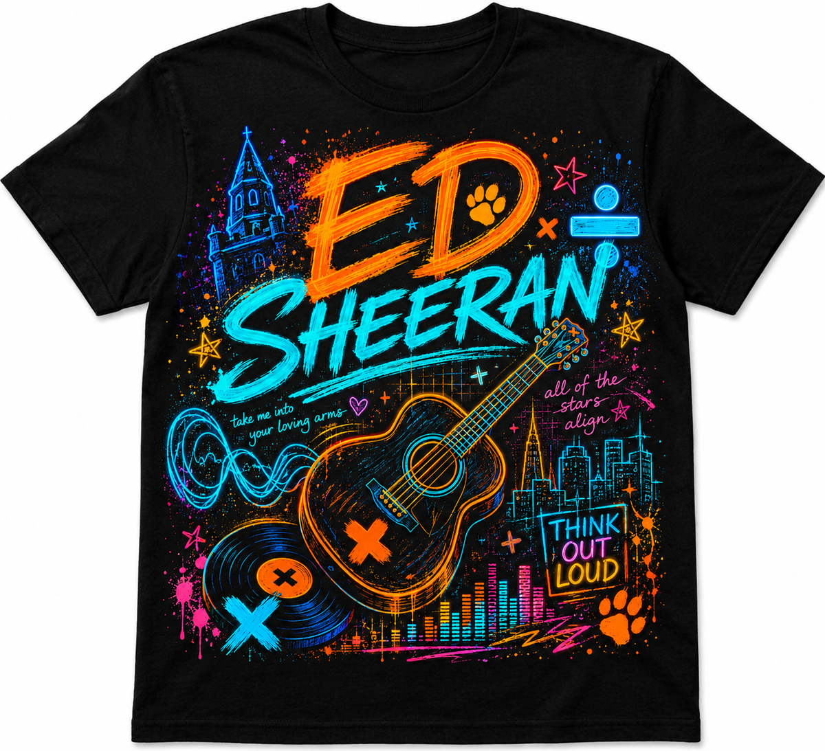 Ed Sheeran Neon Graphic Tee