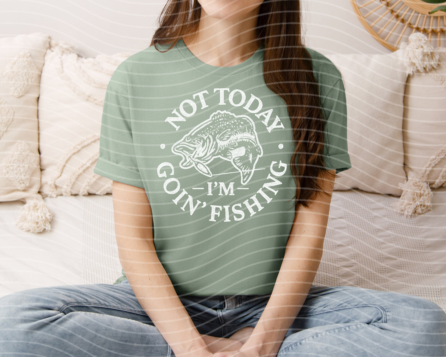 Not Today I'm Goin' Fishing Graphic Tee