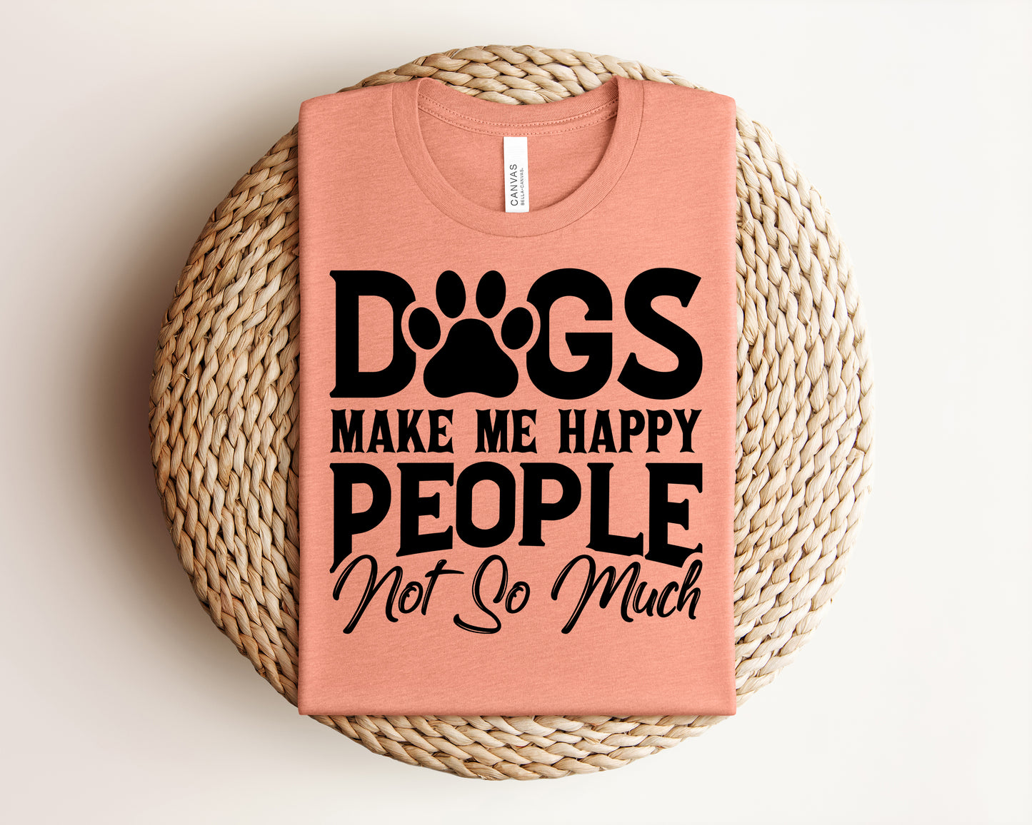 Dogs Make Me Happy Graphic Tee