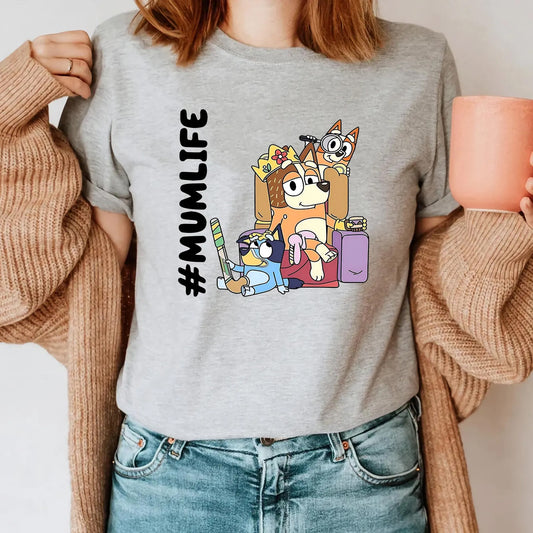 Blue Dog #mumlife Graphic Tee