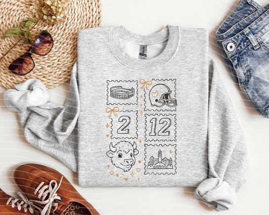 Colorado Buffaloes Coquette Stamps Graphic Tee