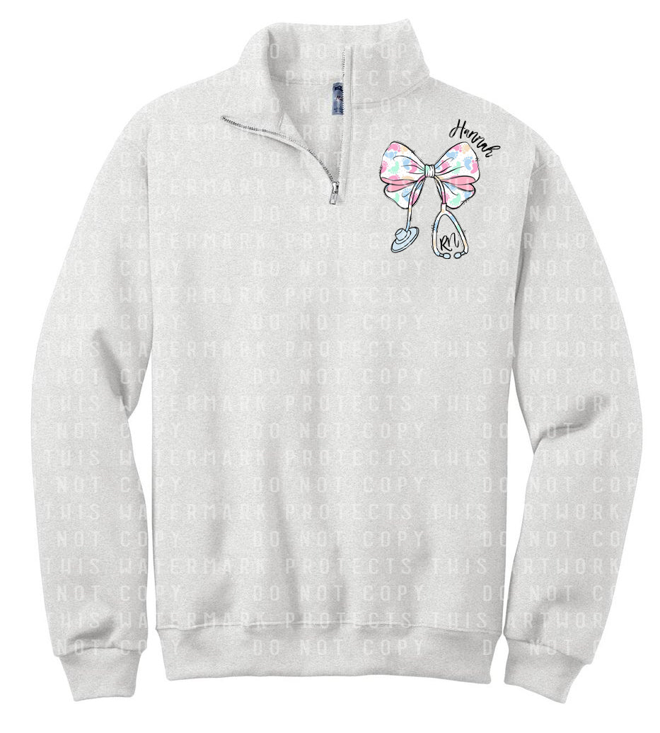 Baby Bow Quarter Zip