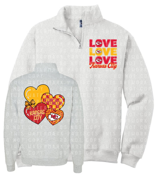 Chiefs Love Quarter Zip