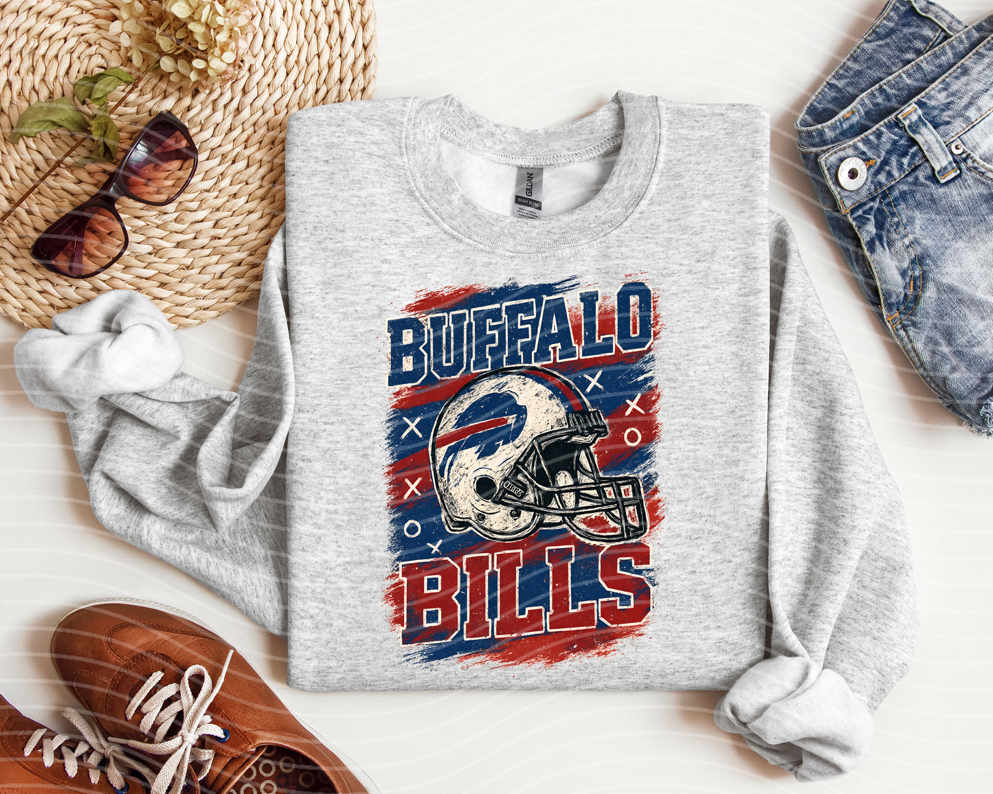 Bills Distressed Graphic Tee