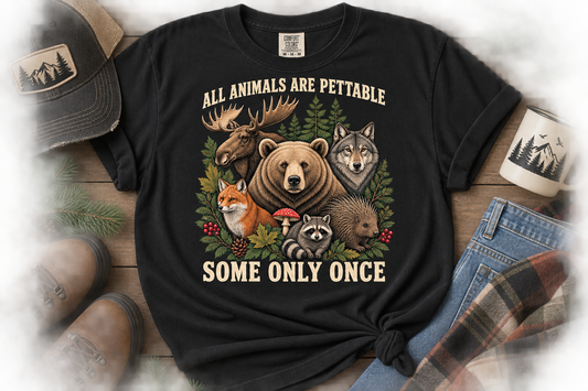 All Animals are Pettable Graphic Tee