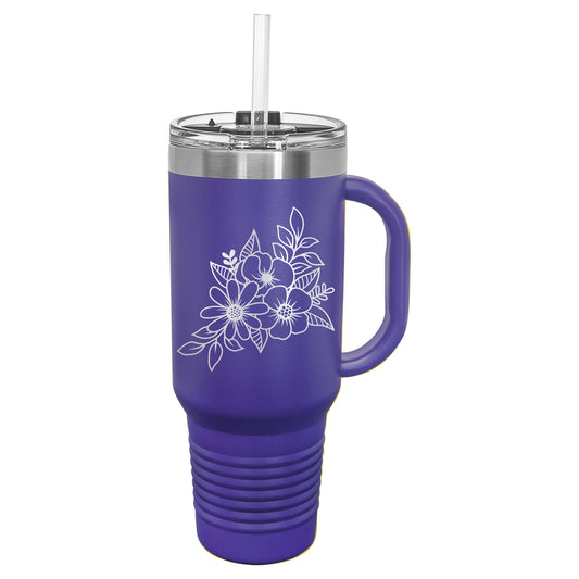 Flowers 40 oz Tumbler