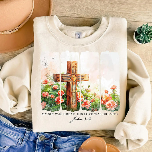 My Sin was Great His Love was Greater Graphic Tee