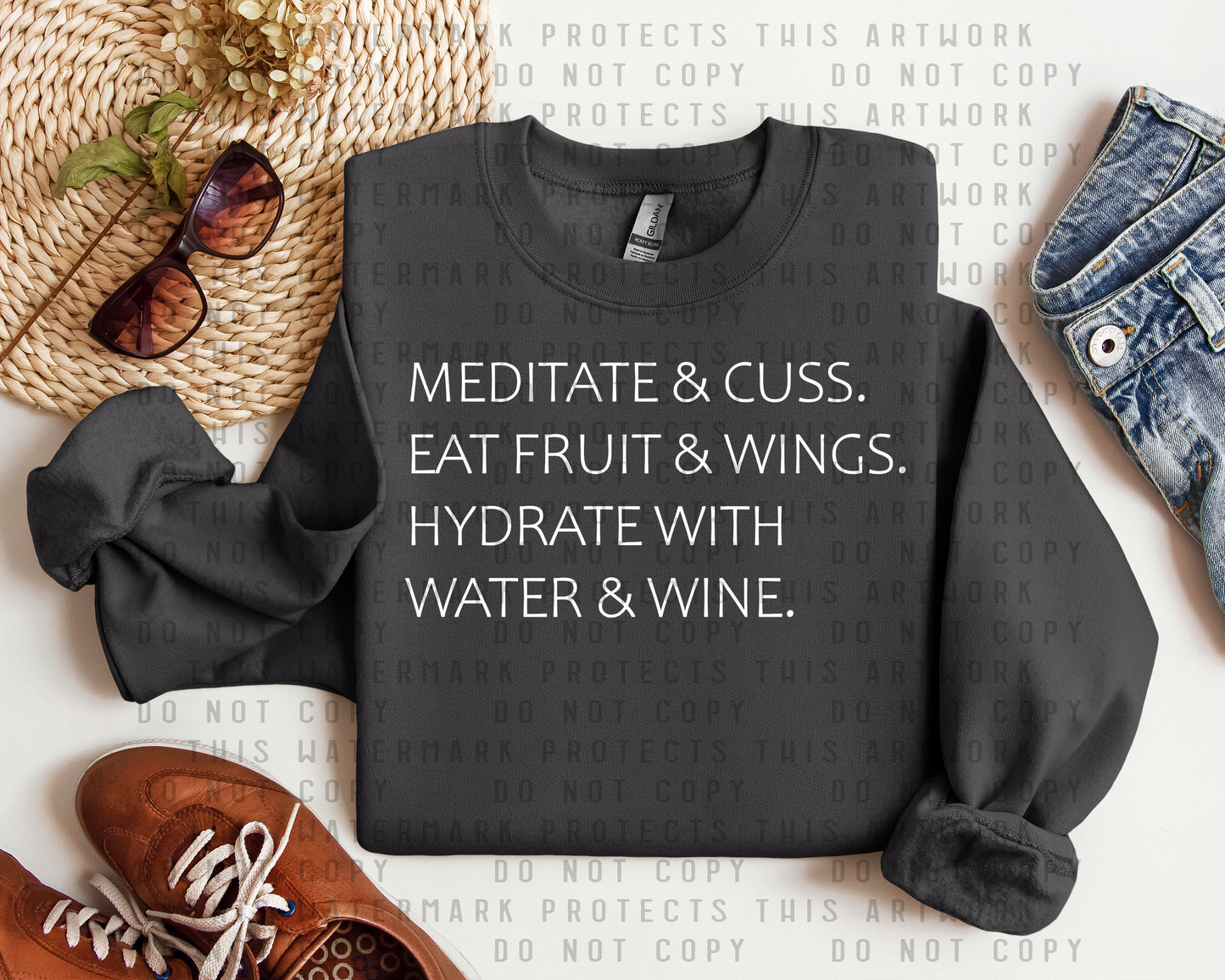 Meditate and Cuss Graphic Tee