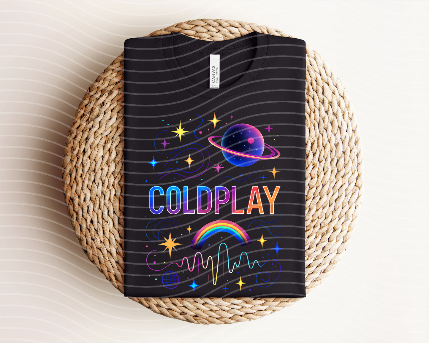 Coldplay Neon Graphic Tee