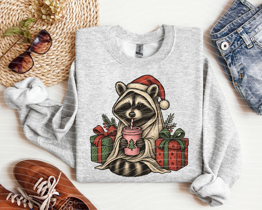 Christmas Raccoon Graphic Tee