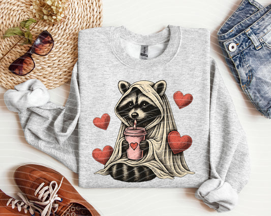 Valentine Raccoon Graphic Tee