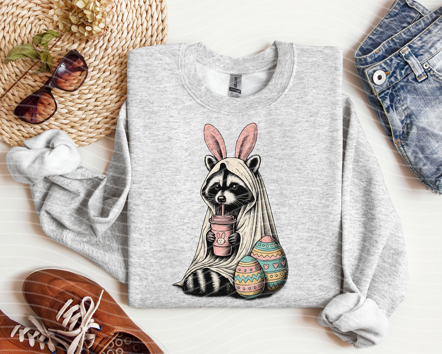 Easter Raccoon Graphic Tee