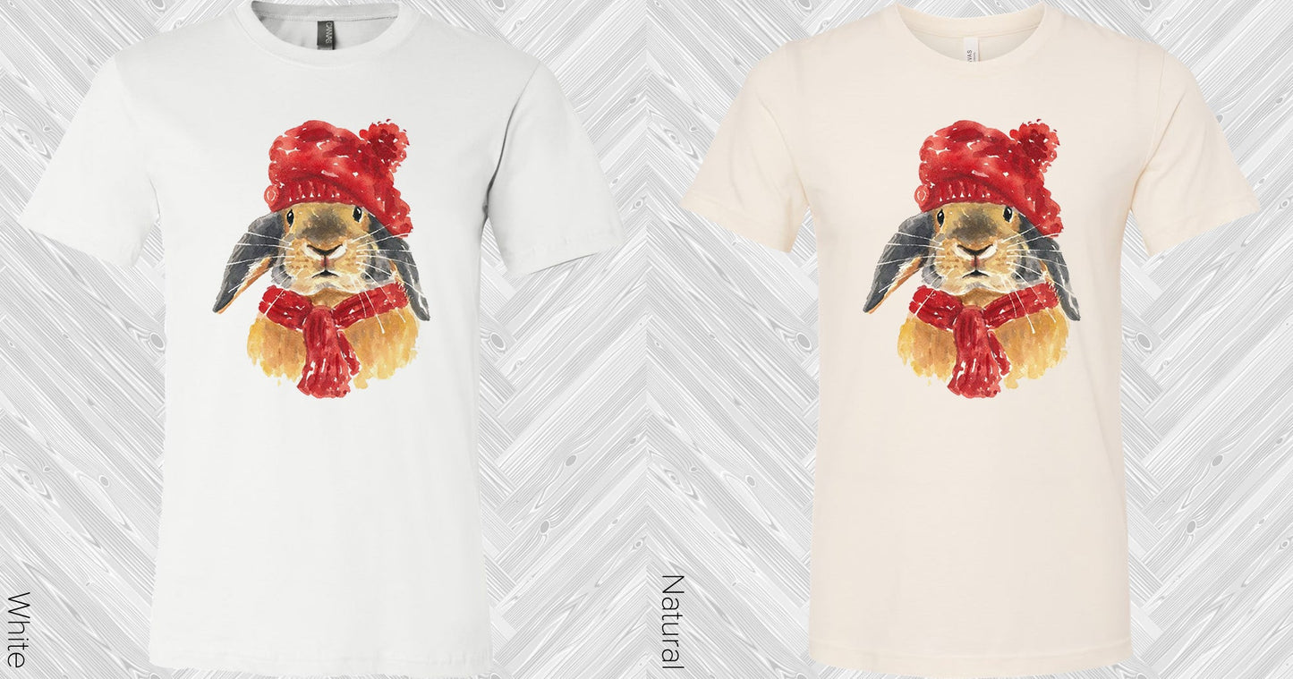 Rabbit With Red Hat Graphic Tee Graphic Tee