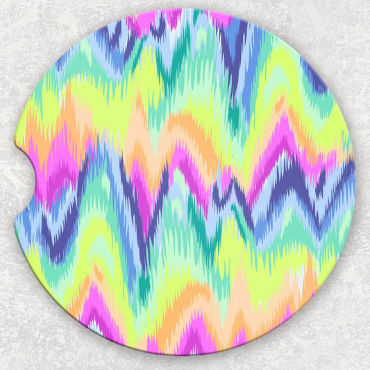 Car Coaster Set - Rainbow Chevron