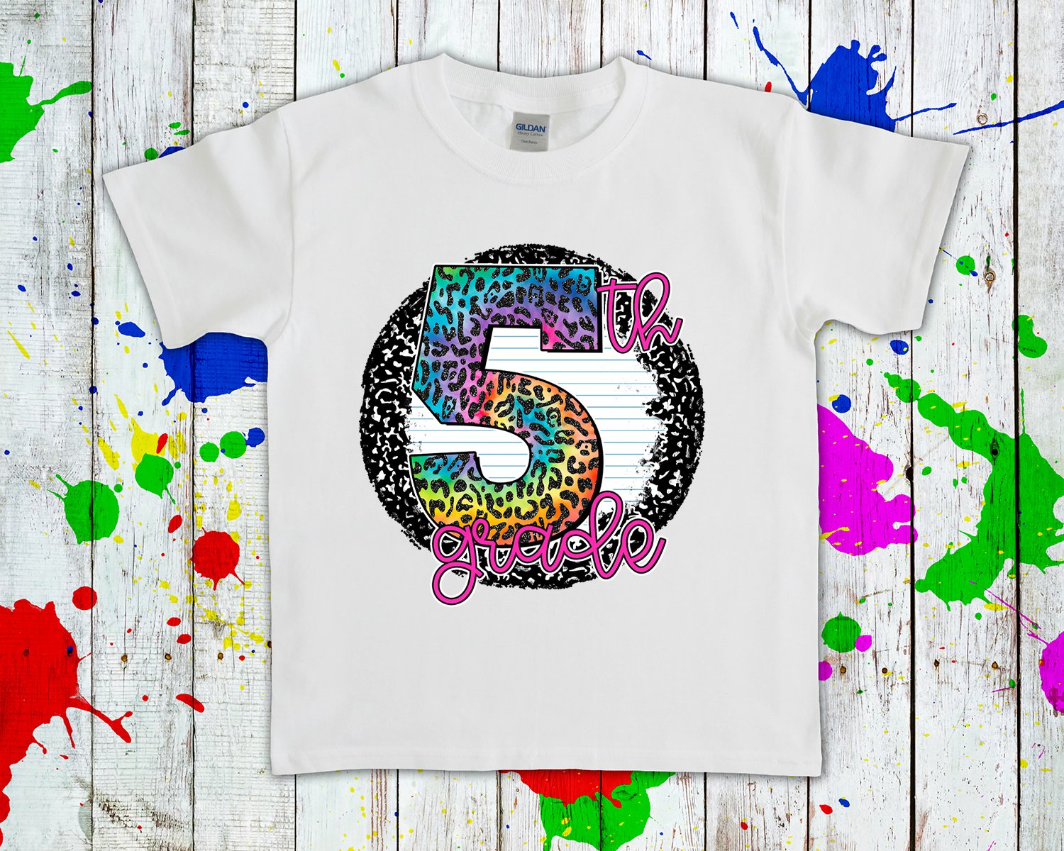 Rainbow Leopard Customized Grade Graphic Tee Graphic Tee