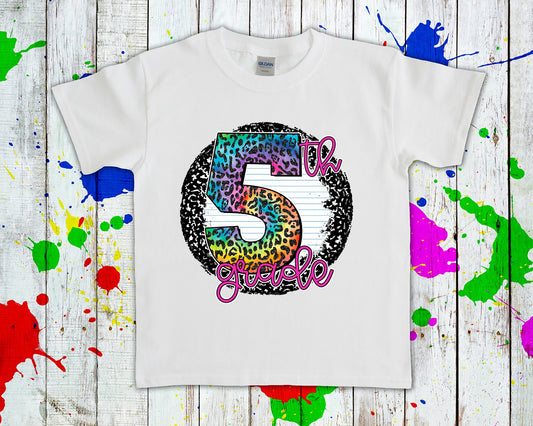 Rainbow Leopard Customized Grade Graphic Tee Graphic Tee