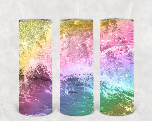 Rainbow Ocean 20 Oz Skinny Tumbler