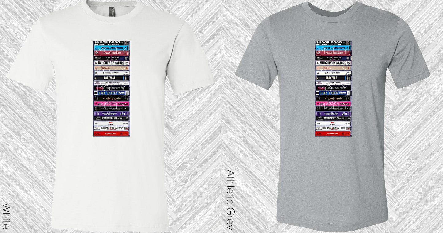 Rock/r&b Band Tapes Graphic Tee Graphic Tee