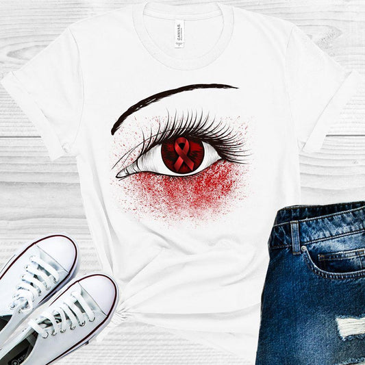 Red Ribbon Awareness Eye Graphic Tee Graphic Tee