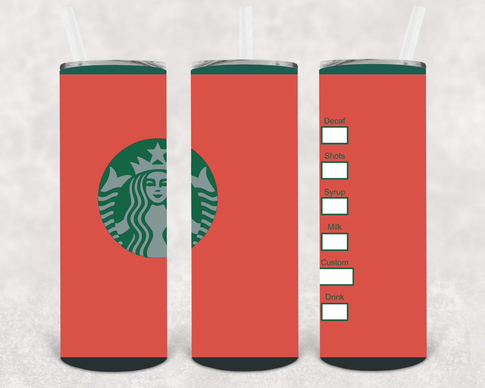 Red Starbucks Cup 20 Oz Skinny Tumbler