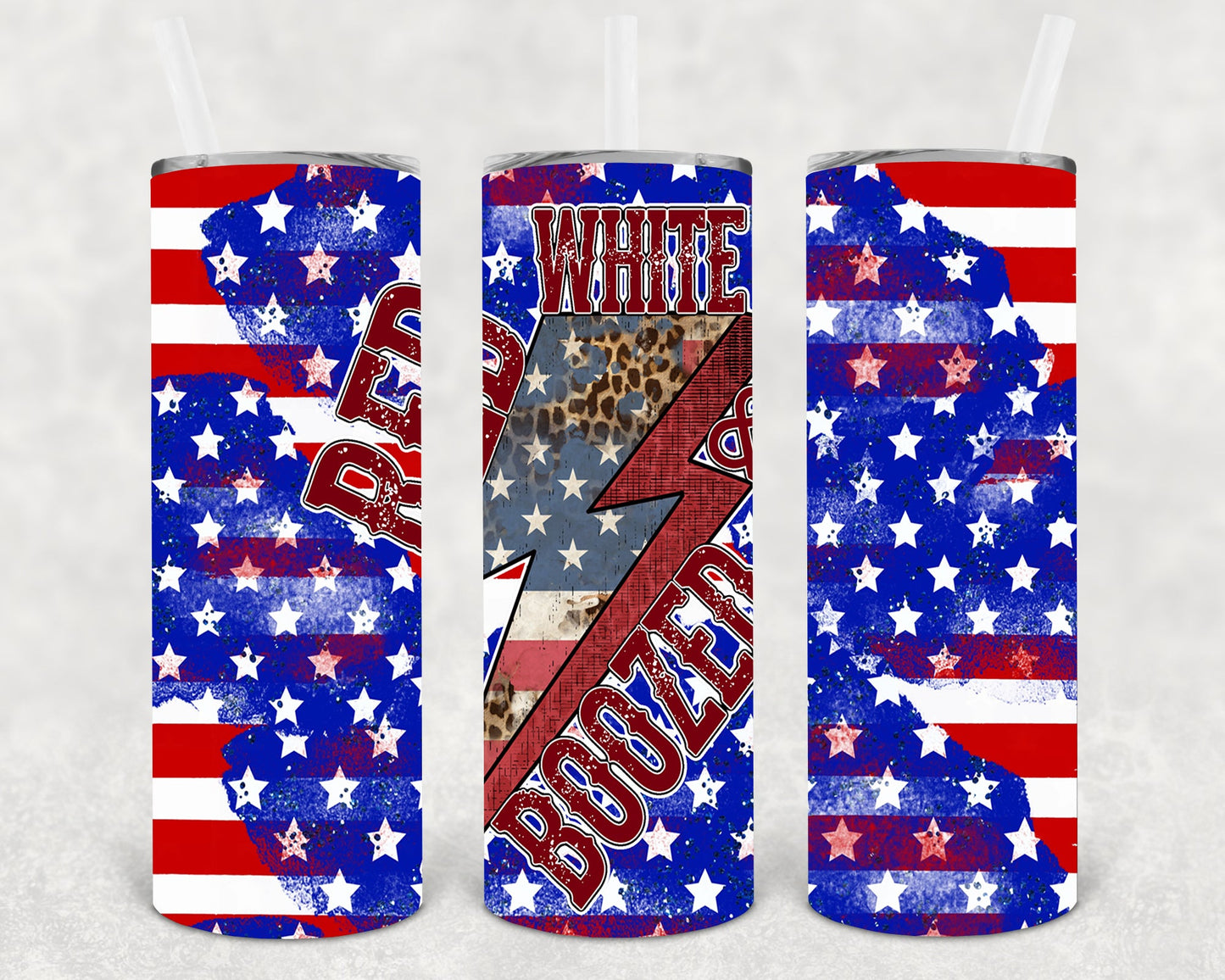 Red White & Boozed 20 Oz Skinny Tumbler